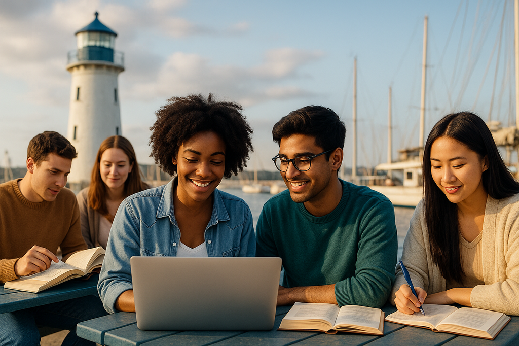 Students learning together